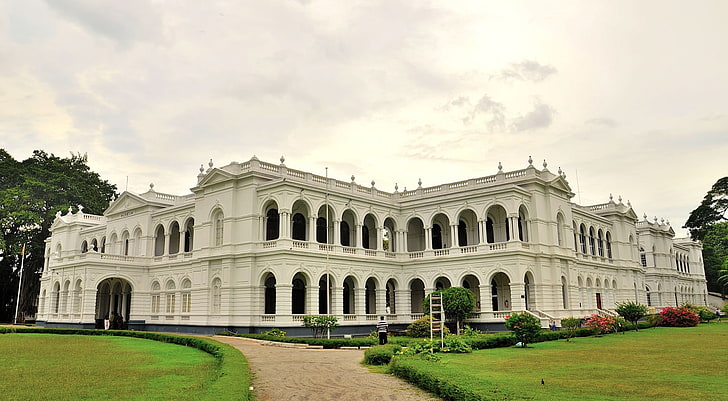 Muzeum, Kolombo, Sri Lanka, budynek z białego betonu, Architektura, Azja / Inne, Azja, Muzeum, Sri Lanka, Kolombo, Muzeum Narodowe Colombo, Tapety HD