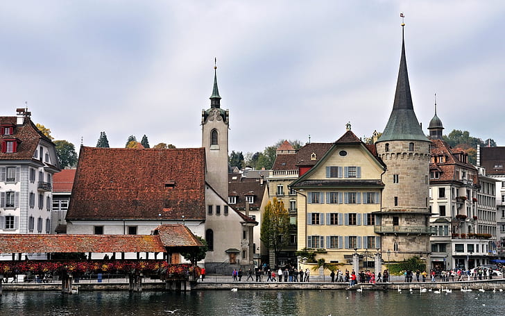 عمارات سويسرية ، مبنى سويسري، خلفية HD