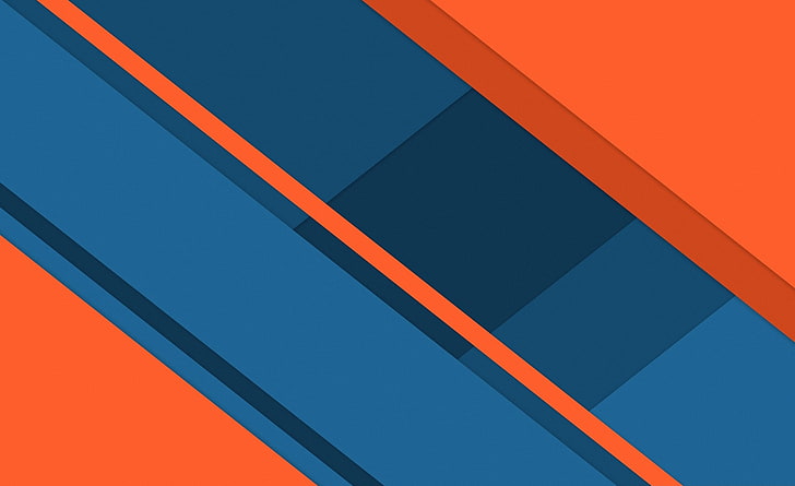 Without Warning, Artistic, Abstract, Blue, Orange, Lines, HD wallpaper
