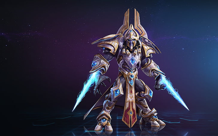 brown and black robot character digital wallpaper, StarCraft, heroes of the storm, Artanis, Blizzard Entertainment, HD wallpaper
