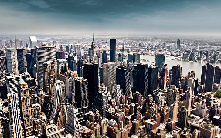 Skyline di New York, New York, metropoli, grattacieli, Sfondo HD