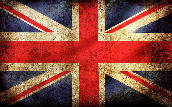 Флаг Великобритании, флаг Великобритании, флаг Великобритании, флаг Англии, гранж, английский флаг, HD обои