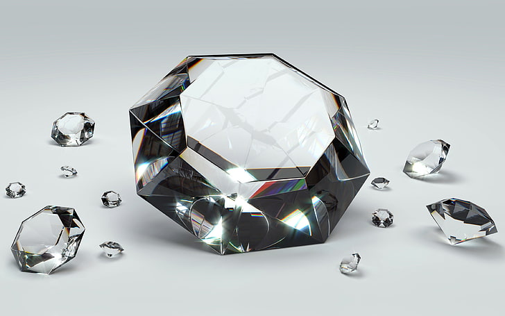 ダイヤモンド クリアジェムストーン アーティスティック 3d クリスタル シャイン ダイヤモンド 壊れない Hdデスクトップの壁紙 Wallpaperbetter