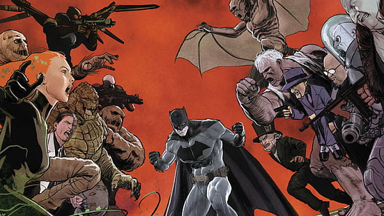 バットマン、クレイフェイス、DCコミック、ハーベイ・デント、ジョーカー、キラー・クロック、マンバット、ミスター・フリーズ（DCコミック）、ポイズン・アイビー、リドラー、ソロモン・グランディ、 HDデスクトップの壁紙 HD wallpaper