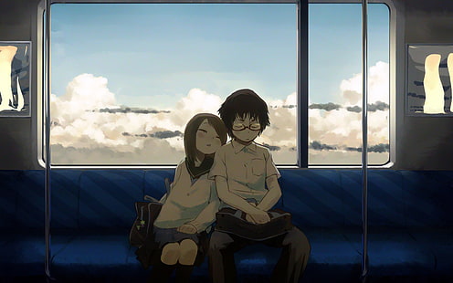 Anime Sleep Couple HD, desenho animado / história em quadrinhos, anime, sono, casal, HD papel de parede HD wallpaper