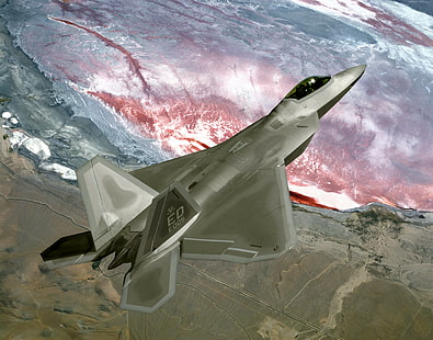 myśliwiec przewagi powietrznej, US Air Force, Martin, Raptor, Stealth, F-22, Lockheed, Tapety HD HD wallpaper