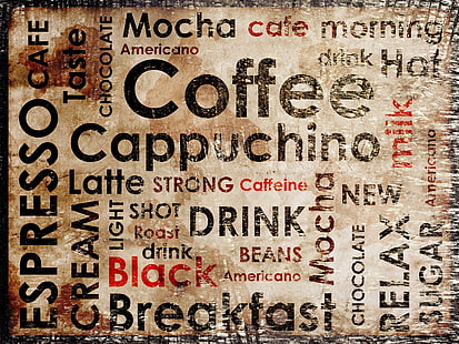 Café, americano, espresso, café, americano, espresso, bebida caliente, cappuchino, latte, Fondo de pantalla HD HD wallpaper