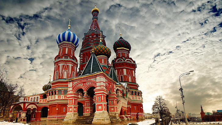 Cattedrale di San Basilio, Russia, Piazza Rossa, Mosca, Sfondo HD