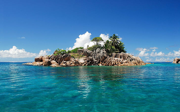 Île tropicale, île, île, nature, tropicale, Fond d'écran HD