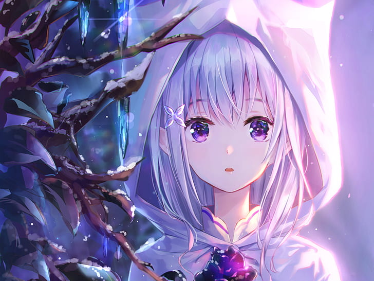 Anime, Re: ZERO - Começando a vida em outro mundo -, Emilia (Re: ZERO), HD papel de parede