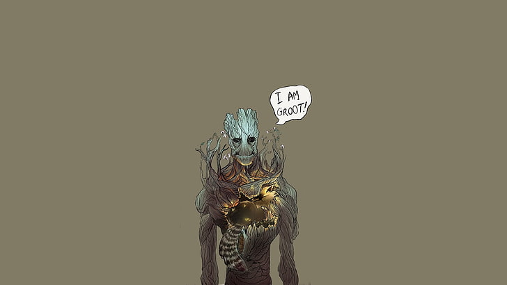 Ilustración de Groot, Groot, Guardianes de la Galaxia, Fondo de pantalla HD