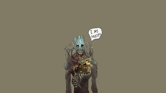 Ilustracja Groota, Groot, Strażnicy Galaktyki, Tapety HD HD wallpaper