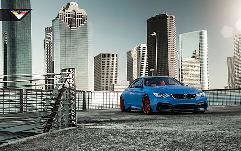 Vorsteiner, BMW, BMW M4, BMW M4 GTRS4, blue cars, HD wallpaper HD wallpaper