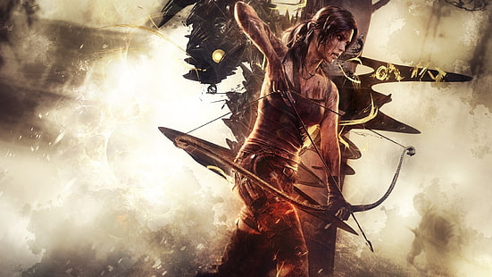 Tomb Raider, pemanah, busur rambut, pemburu, Wallpaper HD HD wallpaper