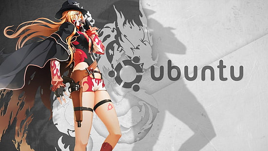 Ubuntuアニメイラスト、アニメの女の子、Ubuntu、 HDデスクトップの壁紙 HD wallpaper
