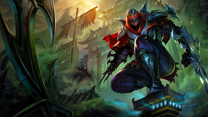 male anime character wallpaper, Video Game, League Of Legends, Zed (League Of Legends), HD wallpaper
