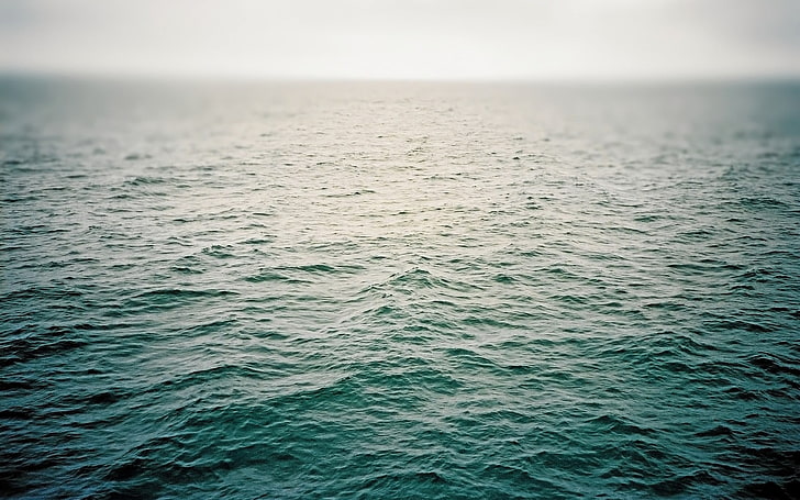 水、海、穏やか、ミニマリズム、波、地平線、 HDデスクトップの壁紙