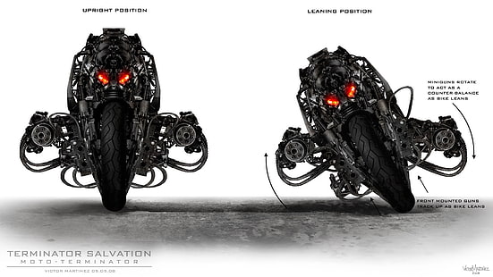 مجموعة Terminator Salvation Terminator Collage ، Terminator Salvation ، دراجة نارية ، Moto-Terminator ، M134 Minigun، خلفية HD HD wallpaper