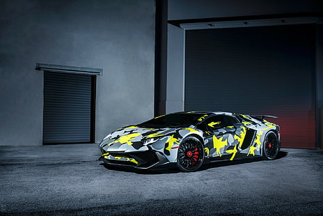 суперавтомобили, превозно средство, кола, Lamborghini Aventador, HD тапет HD wallpaper
