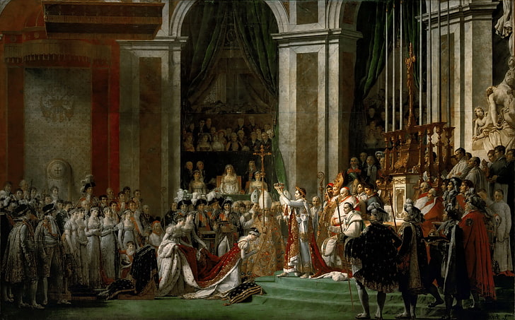 Император, коронация, изкуство, живопис, Наполеон, HD тапет
