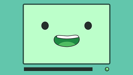 BMO, Adventure Time, синий, зеленый, BMO, время приключений, синий, зеленый, HD обои HD wallpaper