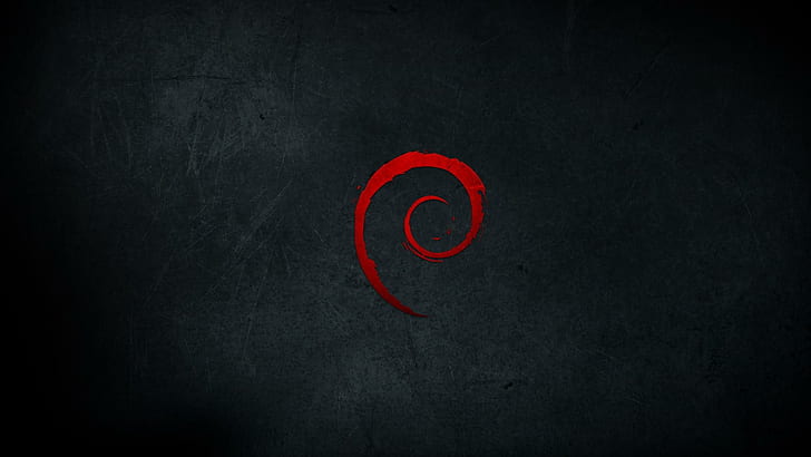 Logo debian, logo spiral merah, komputer, 1920x1080, linux, debian, Wallpaper HD