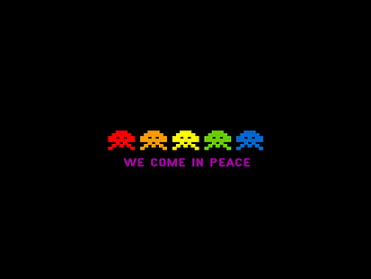 gry retro, Space Invaders, Tapety HD HD wallpaper