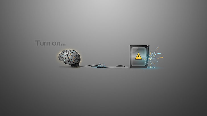 illustrazione del cervello, motivazionale, Sfondo HD
