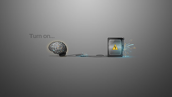 Ilustración del cerebro, motivacional, Fondo de pantalla HD HD wallpaper