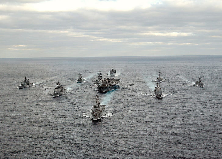 krigsfartyg, hangarfartyg, fartyg, militär, fordon, HD tapet