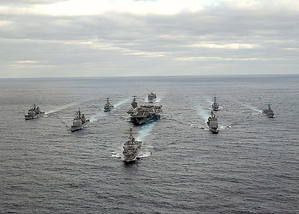 krigsfartyg, hangarfartyg, fartyg, militär, fordon, HD tapet HD wallpaper