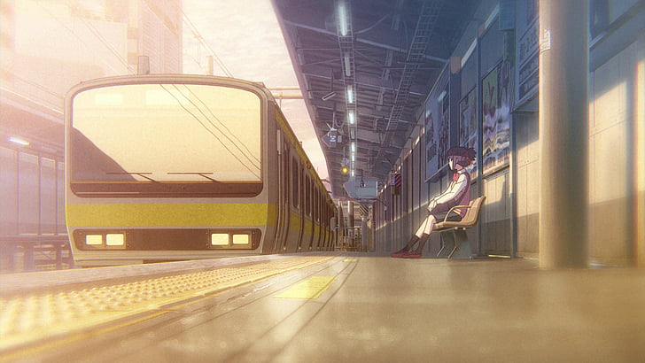 Anime, ditt namn., Kimi No Na Wa., Tåg, HD tapet