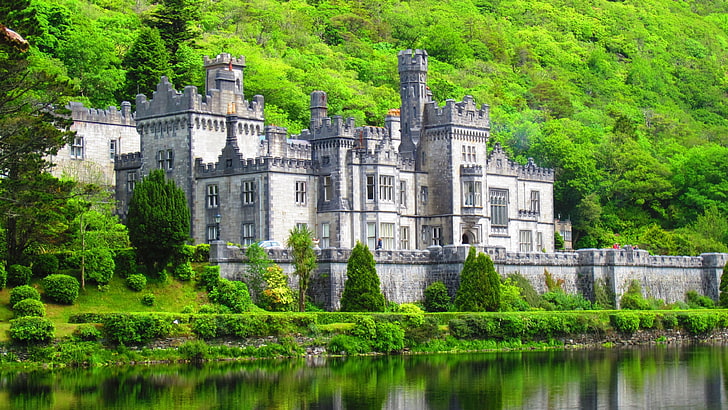 замок, природа, вода, европа, ирландия, HD обои