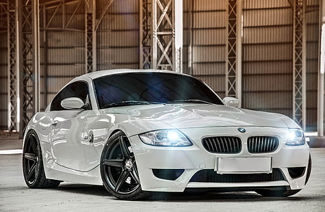 BMW, матовый черный, глубокий вогнутый, M Coupe, HD обои HD wallpaper