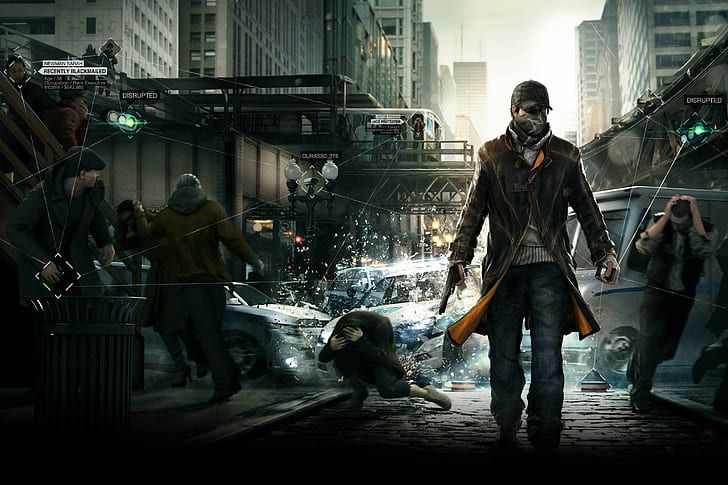 Watch Dogs Video Game, Ubisoft Montreal, watch dogs, Chicago, Aiden Pearce, HD wallpaper
