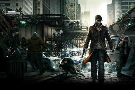 Watch Dogs Video Game, Ubisoft Montreal, Watch Dogs, Chicago, Aiden Pearce, Tapety HD HD wallpaper