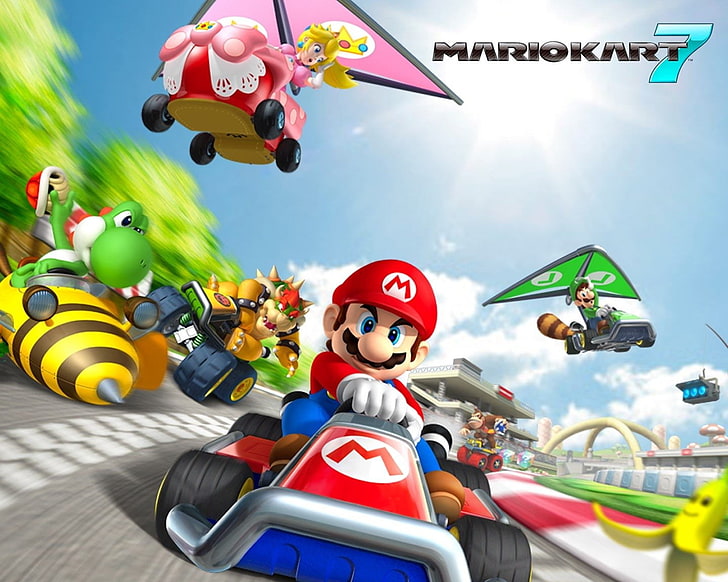 Mario, Mario Kart 7, Kart, Fondo de pantalla HD