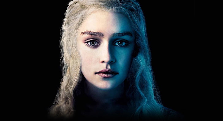 graphic portrait of woman, Game of Thrones, Daenerys Targaryen, Emilia Clarke, HD wallpaper