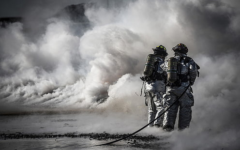 رجال الاطفاء والدخان، خلفية HD HD wallpaper