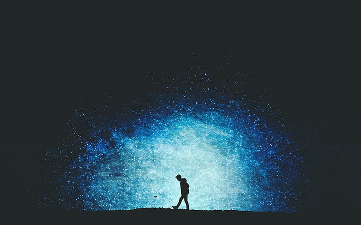 partikel, sendirian, gelap, debu, malam, berjalan, Wallpaper HD