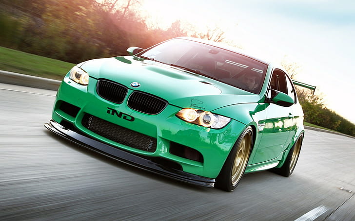carros verdes, BMW, carro, BMW M3, HD papel de parede