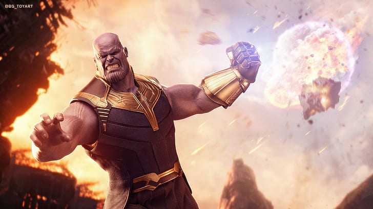 Film, Avengers: Infinity War, Figur, Infinity Gauntlet, Marvel Comics, Thanos, HD-Hintergrundbild