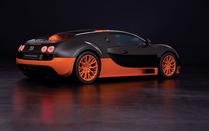 blank, bugatti, orange, sport, super, veyron, HD wallpaper