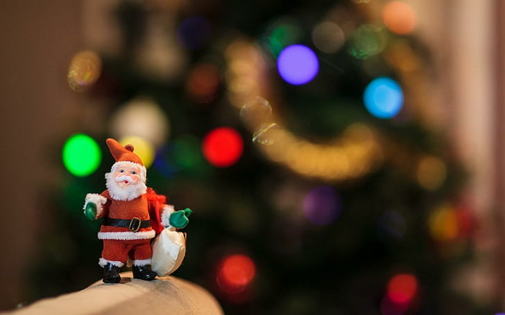 Toy Santa Claus Christmas, santa, claus, christmas, HD wallpaper