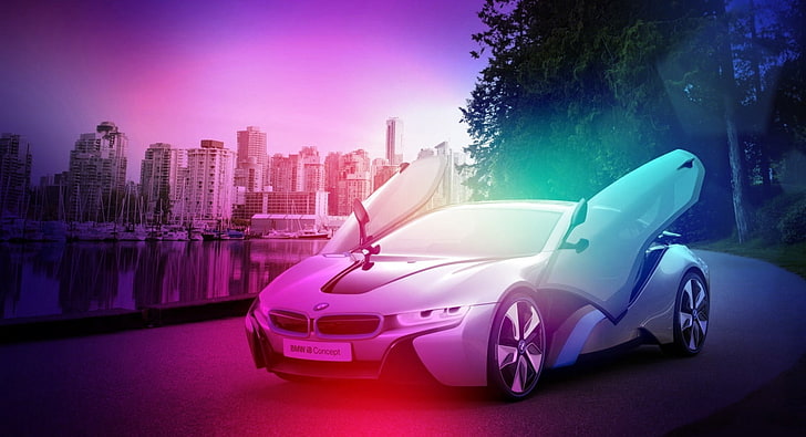 BMW i8, Cars, BMW, vijay, metals and wheels, i8, bmw i8, concept cars, HD wallpaper