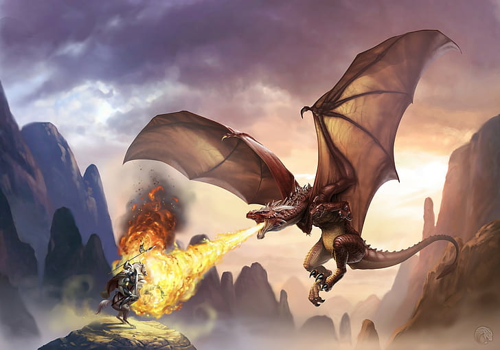 1969x1378 px digital art dragon fantasy Art fire Flying horse knight rock spear wings Video Games Kingdom Hearts HD Art , flying, Fire, horse, digital art, wings, rock, Dragon, knight, fantasy art, Spear, 1969x1378 px, HD wallpaper