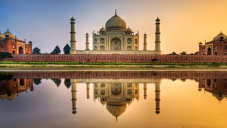 Indien, Welt, Taj Mahal, Wunder der Welt, hd, HD-Hintergrundbild