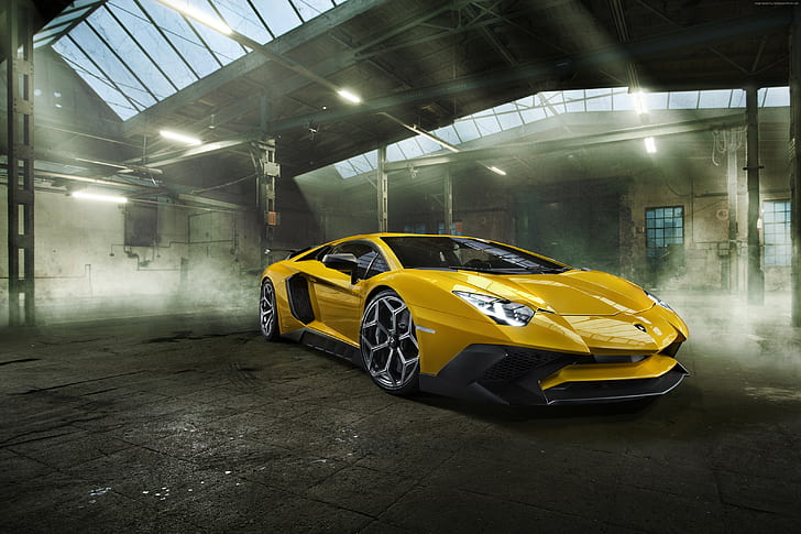 supersamochód, żółty, Novitec Torado, Lamborghini Aventador LP 750-4 Superveloce, Tapety HD