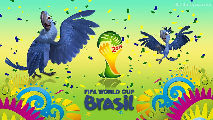리오와 브라질 월드컵 2014, 월드컵 2014, 월드컵, 리오 2, 웃긴, HD 배경 화면