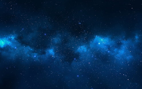 青い星雲銀河-拡張スペースのHD壁紙、星雲の星、 HDデスクトップの壁紙 HD wallpaper